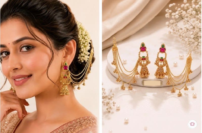 ✨ SZN Contemporary Jhumkas Earrings 💛🌸
