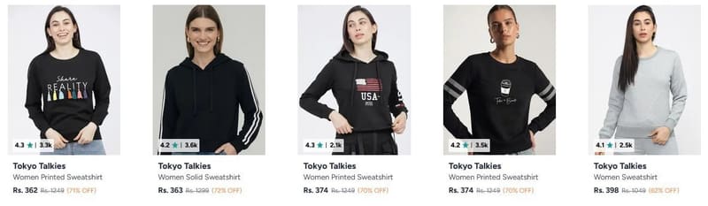 🔥 Myntra Tokyo Talkies Sweatshirts Sale 🧥✨