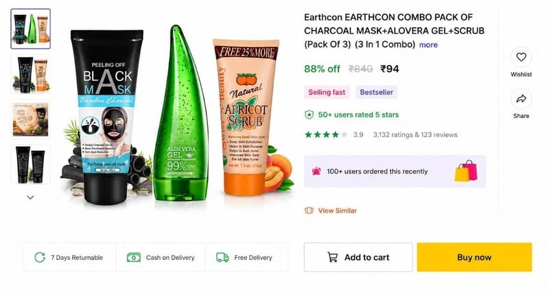🔥Pack of 3 Face Care Combo @ ₹94