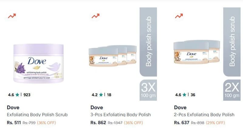 Myntra | Up To 45% off - Dove Scrubs