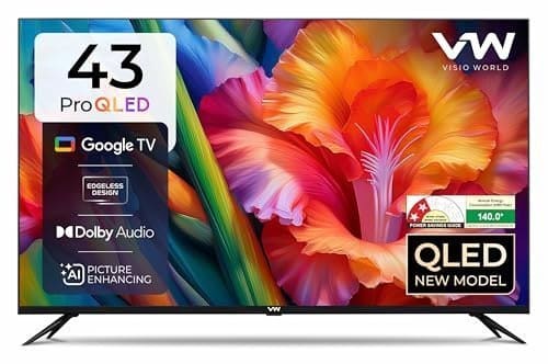 🛒 VW 109 cm (43 inches) Pro Series 4K Ultra HD Smart QLED Google TV VW43GQ1