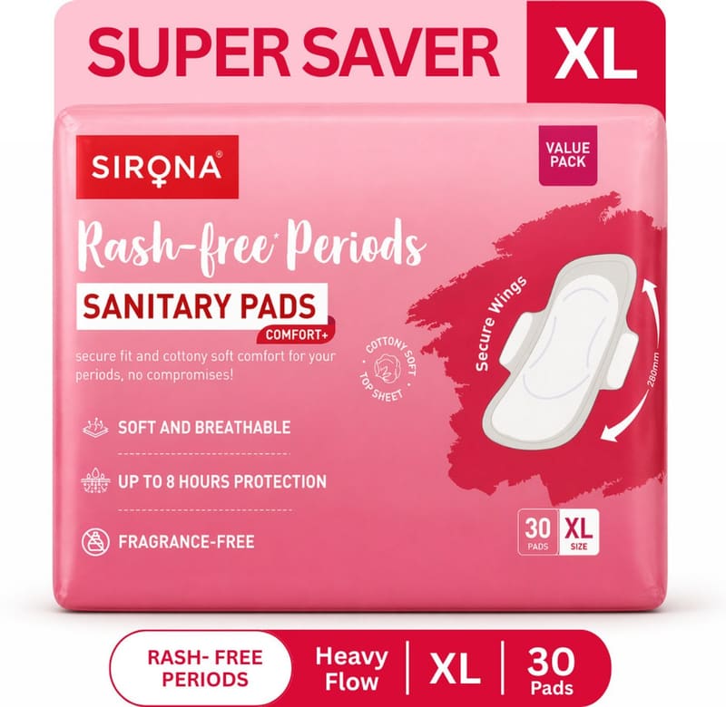 Rash-Free Cottony Soft | For Heavy Flow & Leak Protection | ...