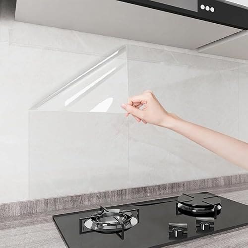 🛒 ELORAA Clear Oil Proof Wall Stickers Wall Stickers Self Adhesive Furniture Film Wallpaper for Walls Cupboard Door, Almirah, Fridge, Tabletop, Floor DIY & Renovation Project (30 CM X 120 CM)