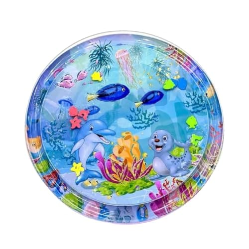 🛒 Prashtivansh Interactive Water Play Mat for Cats & Dogs | Portable Cooling Splash Pad | Non-Slip Inflatable Pet Water Mat with Cartoon Design | Fun Sensory Play Mat for Kittens, Puppies & Small Pets