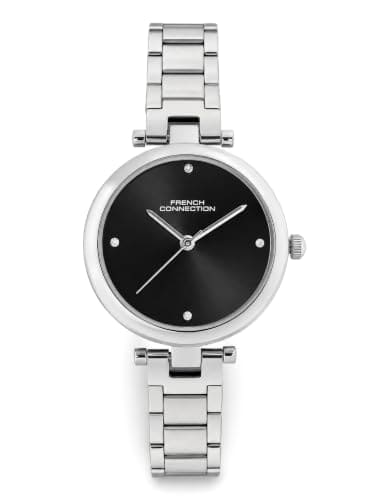 French Connection Black Sunray Dial, Analog Watch for Women ...