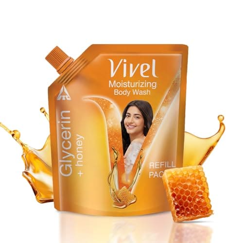 Vivel Moisturizing Body Wash, Glycerin & Honey Shower Gel, 1...