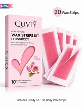✨ CUVLY Ready To Use Wax Strips Kit - 20Pcs