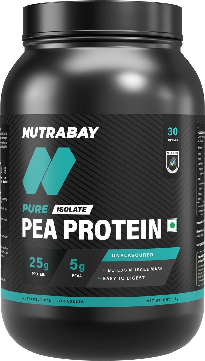Pure 100% Pea Isolate - Plant-Based Protein (1 kg, Unflavour...