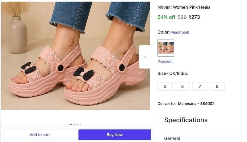 🔥  Women's Sandals @ ₹273