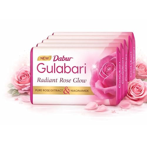 Dabur Gulabari Pure Rose Soap 150g (Pack of 4) | Moisturizin...