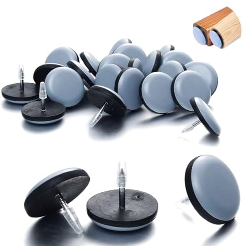 🛒 HASTHIP® 20Pcs Furniture Pads 25mm- Chair Leg Floor Protector, Silicone Felt Furniture Leg Pads Caps Covers for Hardwood Floors, Chair Leg Glides Floor Protector for Furniture, Chair, Wooden Table