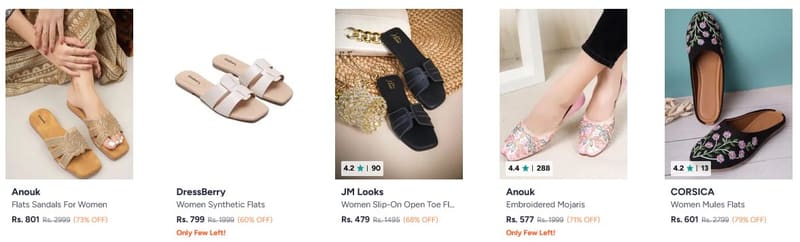 🔥 Myntra Women's Ethnic Flats Sale 👡✨