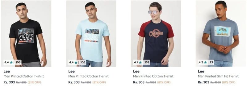 Upto 82% Off : Lee Mens Clothing.