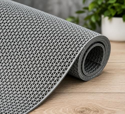 🛒 JOGI KART Anti Skid & Multipurpose Rubber/Bathroom Mat/Shower Mat/Carpet/Rugs/Rainmat/Swimming Pool Mat (Grey, 2x3 Ft)