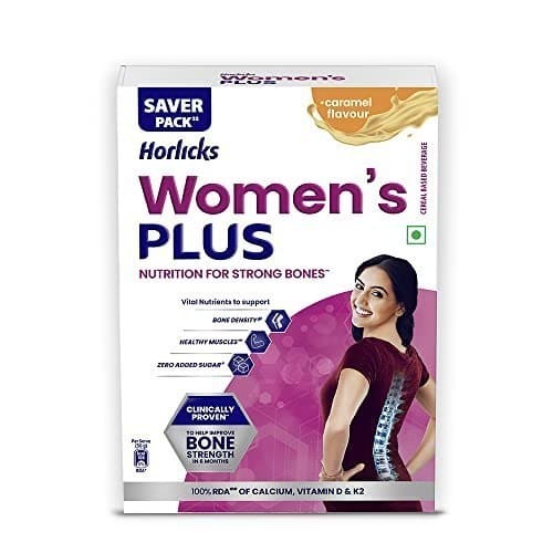 🛒 Horlicks Women's Plus Caramel Nutrition Drink 400 g Refill Pack, Nutrition for strong Bones with 100% daily Calcium & Vitamin D - No Added Sugar