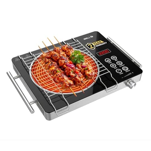 🛒 iBELL IBL CROWN 22 Infrared Induction Cooktop – 2000W, Temperature Control, Touch Panel, High Energy Efficient, Strong Handle, Compatible with all Cookwares (Black)