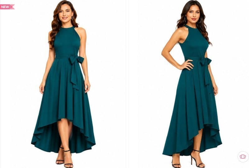🔥 LICOLA Crepe A-Line Midi Dress 👗✨