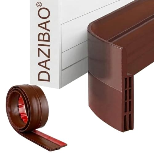 🛒 DAZIBAO® Silicone Door Bottom/Under Gap Filler Rubber Sealing Strip, Door Sealer Strip for Cockroach, Insect and Bugs, Seal Air & Dust, Brown, 39 inches