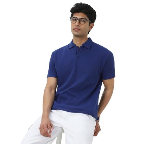 Urbano Fashion Men's Textured Regular Fit Half Sleeve Cotton...