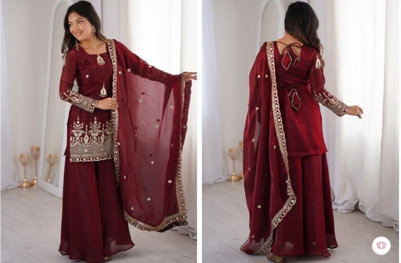 🔥 SHREYAFATION Ethnic Motifs Embroidered Fit & Flare Dress 👗✨