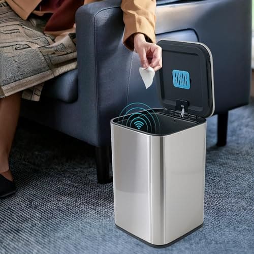 🛒 The Better Home Stainless Steel 15L Smart Sensor-Activated Dustbin For Home |1 Yr Warranty | Dust Bin For Bathroom | 40Cm Automatic For Bedroom | Steel Bin With Lid | Trash Can For Office | Silver