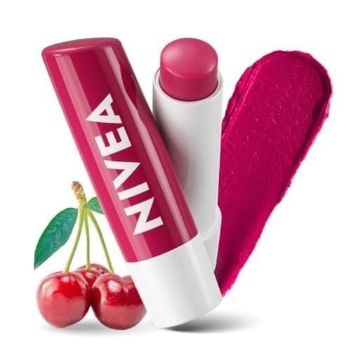 🛒 NIVEA Cherry Shine 4.8g Lip Balm|24 H Melt in Moisture Formula|Natural Oils|Glossy Finish,4.8 g (Pack of 1)