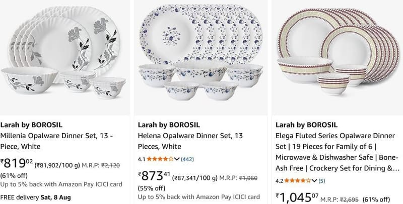🔥 Amazon Sale – Larah by Borosil 🍽