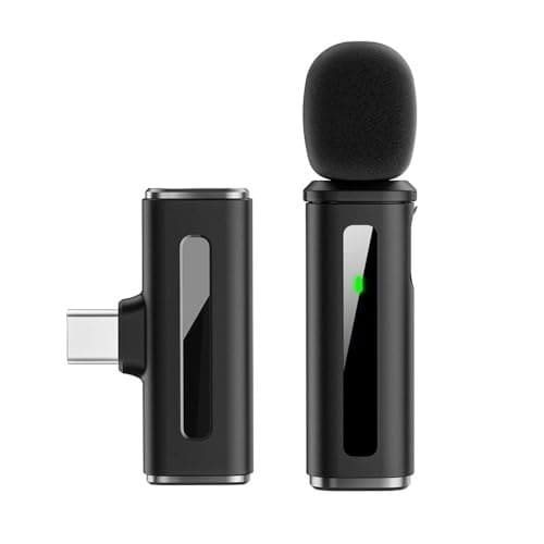 🛒 Digitek DWM-010 Mic Wireless with Type-C, Mic for YouTube Wireless Recording, 2.4GHz Wireless Microphone with Noise Reduction, 40m Range, 7H Battery, LED Light Indicator