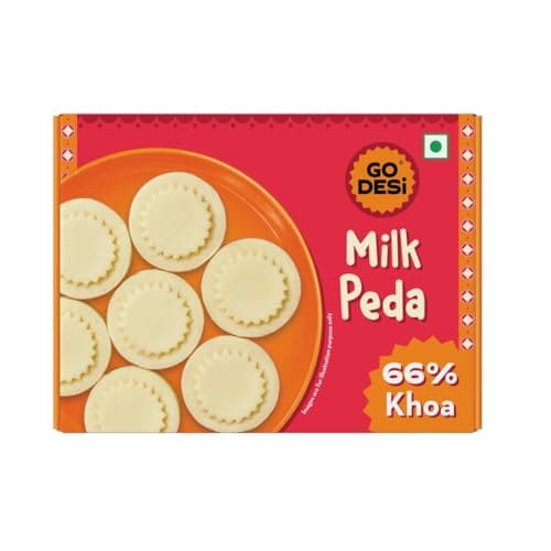 GO DESi Milk Peda - 180/150 grams | 66% Khoa | No Artificial...