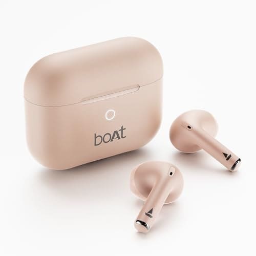 🛒 boAt 2026 Launch Airdopes Joy v2, 35H Battery, Pocketable Design, ASAP™ Charge, 13mm Drivers, Easy Touch Controls, ENx™ Tech, IWP™ & App Support TWS Bluetooth Earbuds with mic (Dusty Rose)