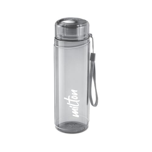 🛒 MILTON Hector 1000 Water Bottle, 1 Litre, Reusable Plastic Fridge Bottle, BPA Free and Leak Proof Bottles for Travel, Work, Pack of 1, Grey