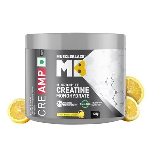🛒 MuscleBlaze Micronised Creatine Monohydrate CreAMP Powder, 120g