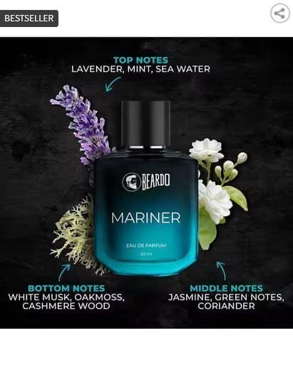 🔥 BEARDO Men Mariner Eau De Parfum (50 ml) 🧴