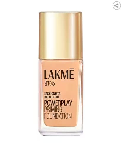 🔥 LAKME 9 to 5 Powerplay Priming Foundation SPF 20 (Warm Creme) 💄