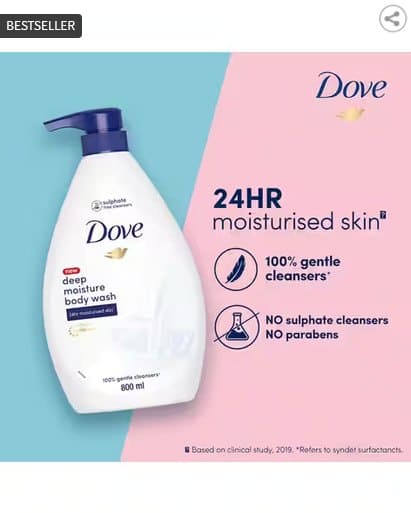 🔥 DOVE Deep Moisture Body Wash (800 ml) 🧴