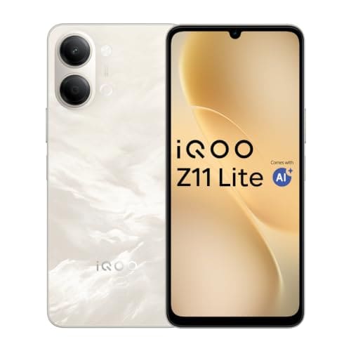 🛒 iQOO Z11 Lite 44W 5G (Solar Flame, 6GB RAM, 128GB Storage) | 6500mAh Battery with 44W Fast Charging* | Dimensity 6300 with 579k+ AnTuTu Score* | OriginOS 6.0 with AI Creation* & Private Space*