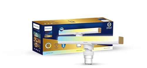 🛒 Philips 10W B22 LED T-Bulb | 3 Colors in 1 LED Bulb | Scene Switch T-Bulb for Home & Decoration | Color: Tunable White | Pack of 1 | Gold Perform Series