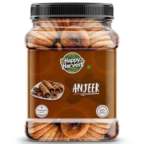 🛒 HAPPY HARVEST Premium Dried Afghani Anjeer 1kg| Dried Figs Ajnir | Dry Fruits in Fresh | Healthy Snacks I Low in calories and Fat Free | Rich Source of Vitamins Dietary Fiber