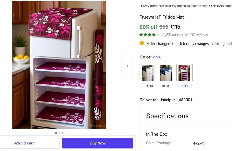 🔥  Fridge Mats @ ₹115