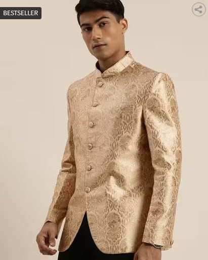 🔥 VASTRAMAY Woven Jodhpuri Jacket with Welt Pocket 🧥