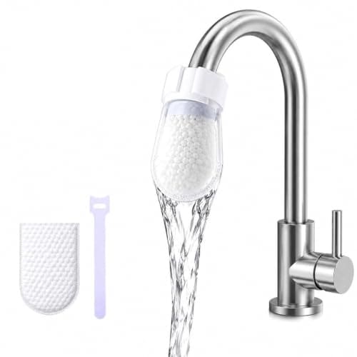 🛒 Universal Faucet Water Filter Cotton Replacement Pack 20 with Securing Straps, Tap Filter Cartridge for Kitchen Bathroom Sink, High Density Filter Cotton for Dirt Rust Sand Sediment Removal