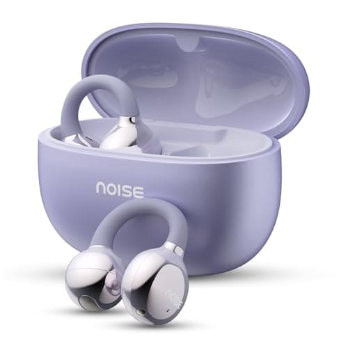 🛒 Noise Air Clips Wireless Open Ear Earbuds with Chrome Finish, AirWave™ Technology,Up-to 40H Playtime, Dual Device Pairing, Quad Mic with ENC,12mm Driver,BTv5.4 (Pearl Purple)