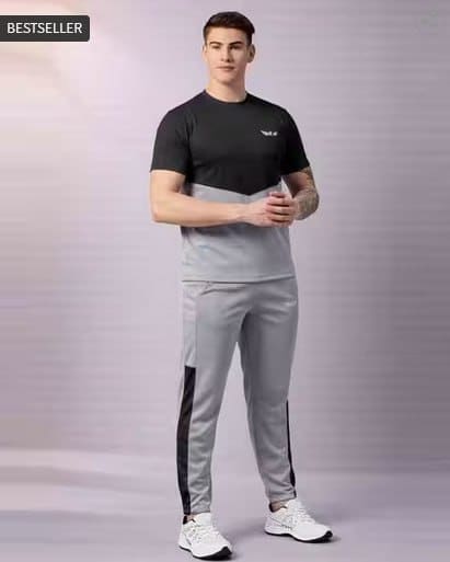 🔥 BUDA JEANS CO Men Colourblock Regular Fit Training Tracksuits
