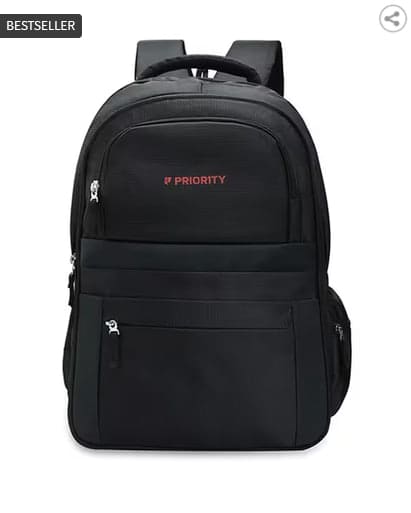 🔥 PRIORITY Laptop Backpack with Dual Compartment - 41 L