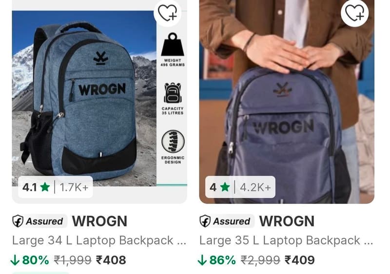 Flipkart | Wrogn Laptop Bags upto 86% Off From @408