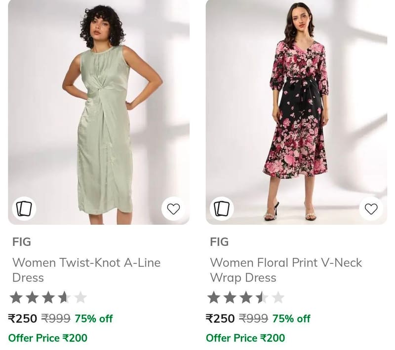 Ajio : Min 70% off on Fig Clothing 💥💥