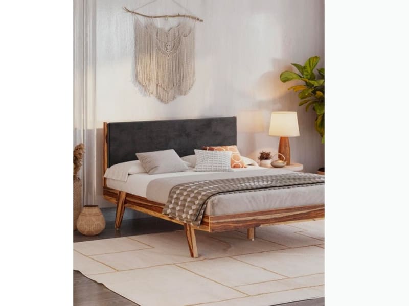 Wakefit Bed | Queen (78x60) Sheesham Wood Bed Upholstered, Without Storage at 10859/-
