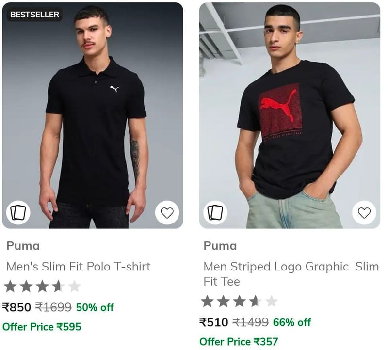 Ajio Loot : Upto 66% Off On Puma Clothing