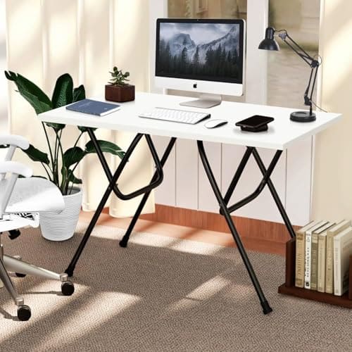 🛒 Torche Multipurpose Foldable & Portable Study Table, Computer Desk, Foldable for Office Work, Laptop Desk, Dining Table for Home and Office (Snow White)