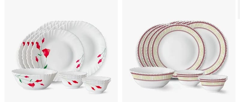 New Stock : 60-70% Off On Larah By Borosil Dinner Set.